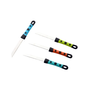 Juego de 4 Cuchillos de Cocina de Acero Inoxidable con Hoja Dentada para Verduras y Frutas, Mango de Plástico, 3 y 5 Pulgadas, Cortador de Alimentos, Cuchillo Multiusos - Product Image 1