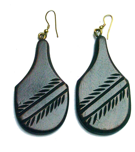 Pendientes de Madera Geométricos Ecológicos, Hechos a Mano, Tallados, Ligeros, Estilo Boho Tribal, Joyería para Fiestas, Precio Bajo, Venta al Por Mayor - Product Image 4