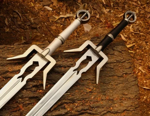 Épées Artisanales LEGACY BLADES : Paire de lames de sorcière en acier inoxydable, style médiéval, décoratives, à suspendre au mur, collectionnables, cadeau de Noël - Product Image 1