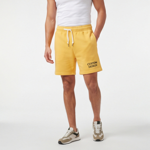 Loose Fit Sweat <b>Shorts</b> <b>Men</b> Custom 100% Cotton <b>Fleece</b> Jogger Sweat <b>Shorts</b> High Drawstring Waist Running <b>Fleece</b> <b>Shorts</b> Ladies - Product Image 4