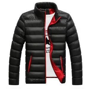 Custom Coated Canvas Eco-Friendly Quick Dry Casual Winter Puffer <b>Jacket</b> Hooded Stand Collar Zipper - Product Image 5