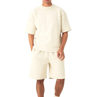 Ensemble deux pièces pour homme, été, respirant, séchage rapide, confortable, personnalisable, coton tricoté de haute qualité, streetwear, manches courtes