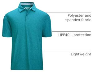 เสื้อเชิ้ตผู้ชายสีน้ำเงินเข้ม แขนสั้น ผ้าถัก ระบายอากาศได้ดี ทรงปกติ น้ำหนัก 220 กรัม โลโก้ด้านหน้า ผ้าถัก 100% - Product Image 2