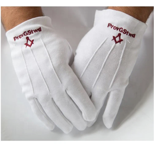 Elegant Gold Knot Machine Embroidery on Premium Cotton <b>Mittens</b> White Cotton <b>Gloves</b> for Daily Use - Product Image 5