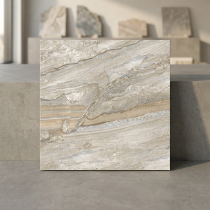 Carreaux de sol en porcelaine brillante Dinova Griss 600x600mm |   Carreaux adhésifs en brique réfractaire de luxe 60x60cm pour salle de bain et usage extérieur Vistaar - Product Image 2