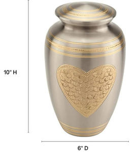 Urnas Funerarias Decorativas de Latón para Cenizas de Adultos, Urnas Hechas a Mano para Hombres y Mujeres - Product Image 2