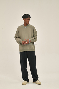 Sudadera con Cuello Redondo y Hombros Caídos, Sudadera con Logotipo Estampado en 3D, Sudadera Deportiva Holgada de Alta Calidad - Product Image 3