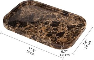 Trusted Manufacturer Natural Marble Kitchen Serving Tray With Anti Slip Feet For Breakfast Tea Coffee And Dining <b>Table</b> - Product Image 2