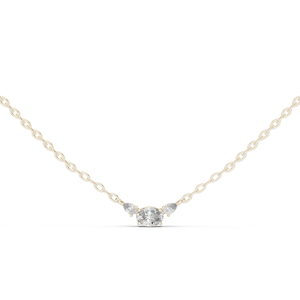 Colgante Moderno de Oro Amarillo de 14K con Diamante Cultivado en Laboratorio de 0.19 Ct, Certificado por IGI, para Mujer |   Ropa de Fiesta |   Diamante Cultivado Nuevo - Product Image 2