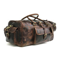 Sac de voyage en cuir Heldal personnalisé par le fabricant, sac de sport pour la nuit, sac de week-end, sacs de sport de haute qualité, grands sacs de voyage pour hommes