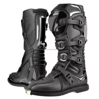 Bottes de moto enduro unisexes personnalisées pour l'hiver, hauteur genou, imperméables, respirantes, anti-UV, en cuir, antidérapantes