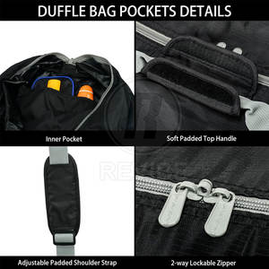 Sacs de sport en nylon de qualité supérieure avec fermeture éclair, meilleur matériau, sacs de sport en nylon avec fermeture éclair très demandés pour la vente en ligne - Product Image 3