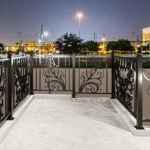 Modern Balcony Railing Balustrades Handrails for Deck Custom Wrought Iron Railing Outdoor Steel Balcony Safety Railings - Product Image 5