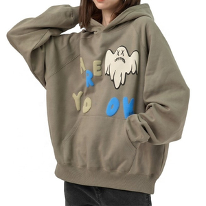 Sudadera con Capucha para Hombre, de Alta Calidad, 200gsm, 100% Algodón Francés, Lavado Ácido, Sin Cordón, para Invierno, OEM - Product Image 5
