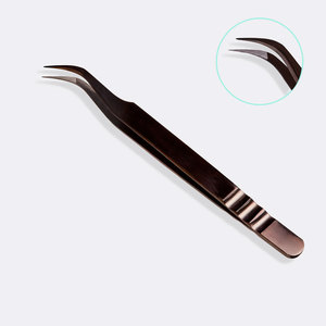 Pinzas de precisión para aplicación de extensiones de pestañas, herramienta de agarre cómoda y ligera para técnicos profesionales de pestañas - Product Image 2