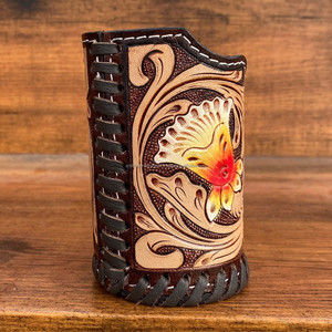 Accesorio de escritorio de cuero mecanizado a mano duradero, portalápices de lujo minimalista, estuches de lápices de cuero genuino para uso sostenible en la oficina - Product Image 5