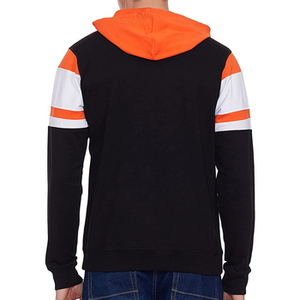 เสื้อฮู้ดบล็อกสีสำหรับผู้ชาย คุณภาพพรีเมียม เนื้อผ้านุ่ม 100% ผ้าฝ้ายฟลีซ สวมใส่สบาย ขายส่งเสื้อฮู้ดสำหรับผู้ชาย - Product Image 3