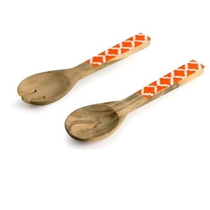Cuchara y Tenedor de Madera Ecológicos, Cubiertos de Madera para Restaurantes y Hoteles, Juego de Cubiertos Planos de Madera para Mesa - Product Image 1