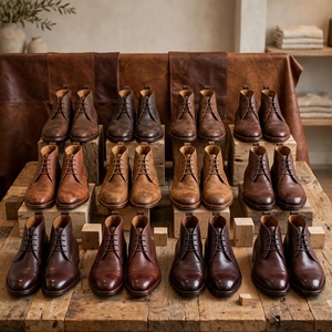 Botas Chukka de Cuero Genuino para Hombre, Calzado Premium Antideslizante y Transpirable para Todas las Temporadas, Diseño Mixto, Lote de Exportación - Product Image 5