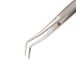Stainless Steel Manual Dental Tweezers Curved Tip Oral Therapy Instruments Professional Medical Surgical <b>Tools</b> Durable CE - Product Image 5