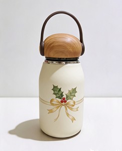 Offre Spéciale – Bouteille Thermos en Acier Inoxydable 100 % Originale avec Poignée et Couvercle, Portable, Idéale comme Cadeau de Noël - Product Image 2