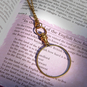 Loupe de poche 10X en laiton poli, pendentif collier moderne de haute qualité pour la lecture de livres et de Bibles, utilisation portable - Product Image 2