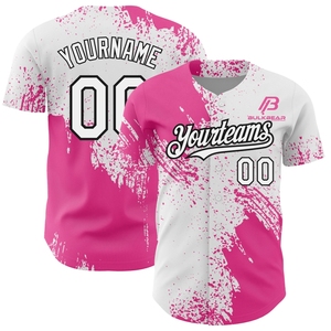 Camiseta de Béisbol Personalizada BULKBEAR, Diseño con Salpicaduras en Morado y Verde Azulado, Uniforme de Softbol Transpirable, Ropa Deportiva de Moda para Hombre Adulto - Product Image 3