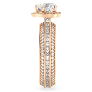 Bagues de fiançailles REYES de luxe en forme de cœur, certifiées GRA, en moissanite, argent sterling 925 avec placage rhodium, bijoux fins - Product Image 4