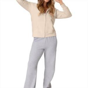 Sweat-shirts à capuche en coton 100% à manches longues pour femmes, prix de gros, logo de marque personnalisé, automne-hiver - Product Image 4
