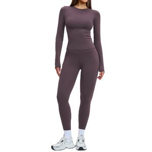 Conjunto Deportivo para Mujer de Marca Famosa, Cuello Redondo, Cintura Alta Elástica, Transpirable, para Yoga y Pilates, Ecológico - Product Image 1