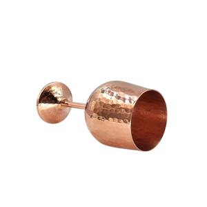 Ensemble de gobelets à vin décoratifs en laiton plaqué cuivre, faits à la main, couleur personnalisée, style royal moderne, gravés - Product Image 2