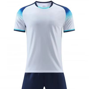 Conjunto de Uniforme de Entrenamiento de Fútbol de Secado Rápido al por Mayor, Uniforme de Equipo Transpirable de Manga Corta, Pantalones Cortos Personalizables con Imágenes Impresas - Product Image 1
