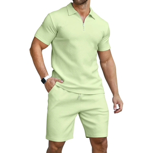 Vêtements décontractés de marque OEM neufs en gros, ensembles d'été pour hommes en 2 pièces, ensembles de streetwear, ensembles de t-shirts, respirants, personnalisés - Product Image 4