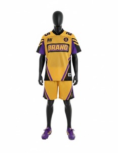 Ensemble de maillot et short de football américain de haute qualité, uniforme sportif respirant, vêtements d'équipe personnalisés pour les entraînements et les matchs - Product Image 2