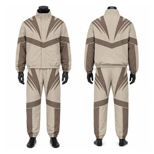 <b>Men's</b> Pattern Windproof Sporty <b>Racer</b> <b>Jacket</b> Set Winter Canvas Zipper Closure Turn-down Collar Regular Fit Hooded Waterproof - Product Image 3