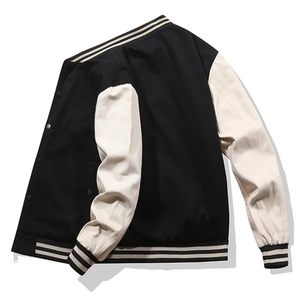 Custom Team Logo Varsity <b>Jacket</b> With Chenille Name Patches Personalized <b>Leather</b> Sleeve Letterman <b>Jacket</b> With Back Embroidery - Product Image 2