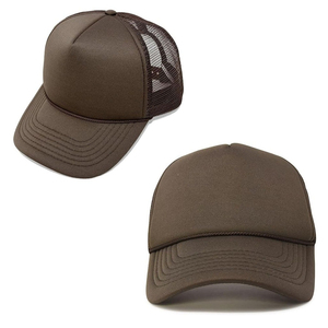 Custom Made Mesh Trucker <b>Hats</b> Summer Outdoor Embroidery Logo 5 Panel Foam Mesh Trucker Caps Factory - Product Image 1
