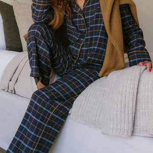 Pijama de Franela para Mujer, 100% Algodón Orgánico, Conjunto de Pijama Sostenible, Ropa de Dormir para Mujer, Pijamas Personalizables para Mujer - Product Image 6
