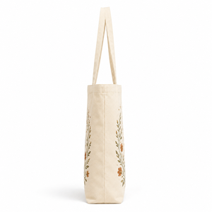 Sac fourre-tout en toile de coton durable avec cordon de serrage, logo personnalisé imprimé, sac à bandoulière réutilisable pour la plage, les voyages quotidiens - Product Image 4
