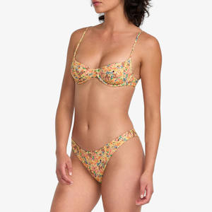 Ensemble 2 pièces tendance de bas de bikini taille haute pour les sorties à la plage et les loisirs estivaux, en Spandex/Nylon - Product Image 6