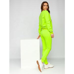 ชุดวอร์ม2ชิ้นมีฮู้ดชุดวอร์มผ้าฝ้าย100% เป็นมิตรกับสิ่งแวดล้อมสำหรับผู้หญิงกางเกงวิ่งขาตรงไซส์ใหญ่พิเศษสำหรับฤดูหนาว - Product Image 2