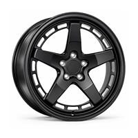 Jantes forgées 5 branches plates avec fentes de 18 à 22 pouces, finition noir satiné, en alliage 6061-T6 VIW-168 pour BMW, Audi, Mercedes-Benz