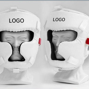 Econex Sports <b>Boxing</b> Head Guard PU Leather Blue Impact Resistant Double Visor Air Vents Hook Loop Closure Adults Unisex Sport - Product Image 5
