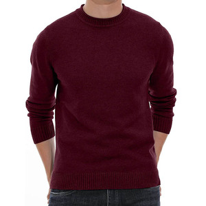 Pull en maille à col rond pour homme, couleur unie, coupe classique, décontracté, pour l'automne et l'hiver, en vente - Product Image 5