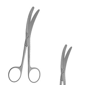 Ciseaux utérins manuels de haute qualité, courbés et plats, 203 mm de long, en acier inoxydable chirurgical, certifiés CE, ensemble d'instruments de chirurgie générale - Product Image 1