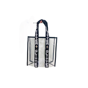 Bolsas transparentes de moda para el día del partido con detalles de cuentas de estilo rayado, diseñadas para fanáticos y eventos con estilo. - Product Image 5