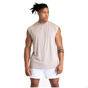 Wholesale High Quality Muscle Tank Tops <b>for</b> <b>Men</b> Super Soft Stretch Fitness Gym Workout <b>Singlet</b> Badge Customizable OEM Service - Product Image 1