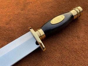 Couteau de chasse Viking D2 en acier forgé à la main, moderne, avec manche en corne, qualité DIY, OEM disponible - Product Image 2