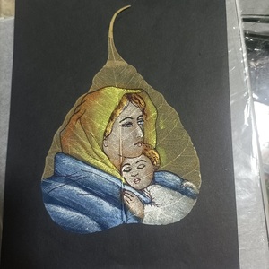 Cuadro Decorativo Hecho a Mano con Hojas, Pintura en Lienzo con Diseño de Hojas Naturales, Arte Pintado a Mano para Sala de Estar, Dormitorio u Oficina - Product Image 6