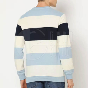 เสื้อสเวตเชิ้ตคุณภาพดีสไตล์คลาสสิกสำหรับผู้ชาย เสื้อผ้าสตรีทแวร์พื้นฐาน ผ้าฝ้ายผสม เสื้อสเวตเชิ้ตผู้ชายลำลอง สีพื้น แขนยาว - Product Image 2